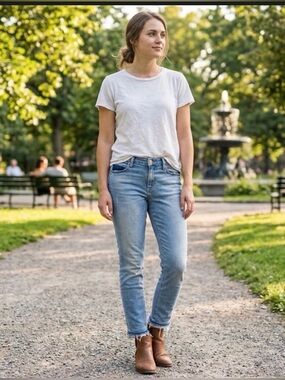 Frame Distressed Skinny Jeans Like New